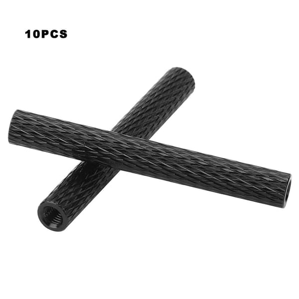 10 stk. M3x40mm Runde Aluminium Afstandsstykker Stud Monteringsstænger Sort til Quadcopter