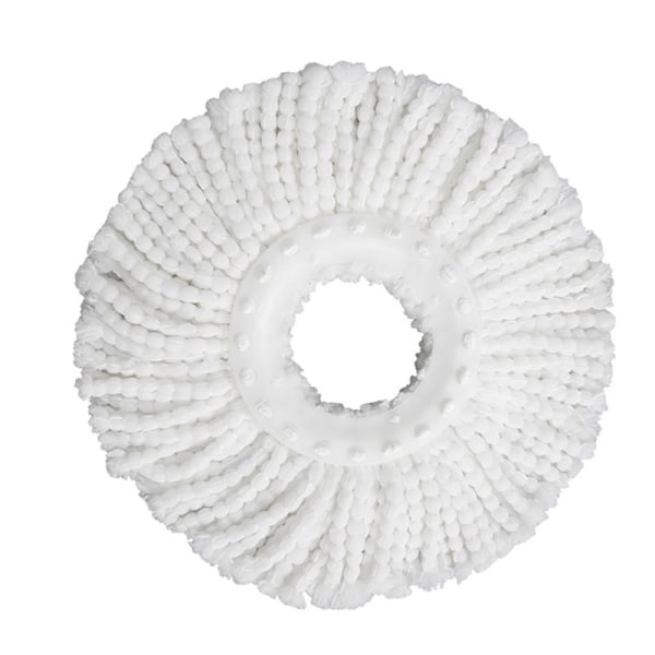4st roterande mopphuvud, mikrofibermopp, 16 cm universal bomullshuvud (vit),