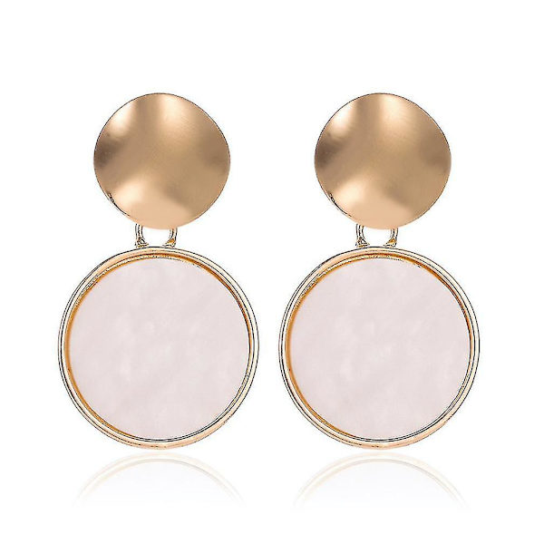 örhängen Geometric Heart Hollow Round Metal Pendant Ear Studs For Party