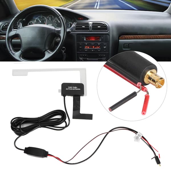 3 meter DAB MCX 20dB Digital Radio Patch Dold antenn med lim 12V
