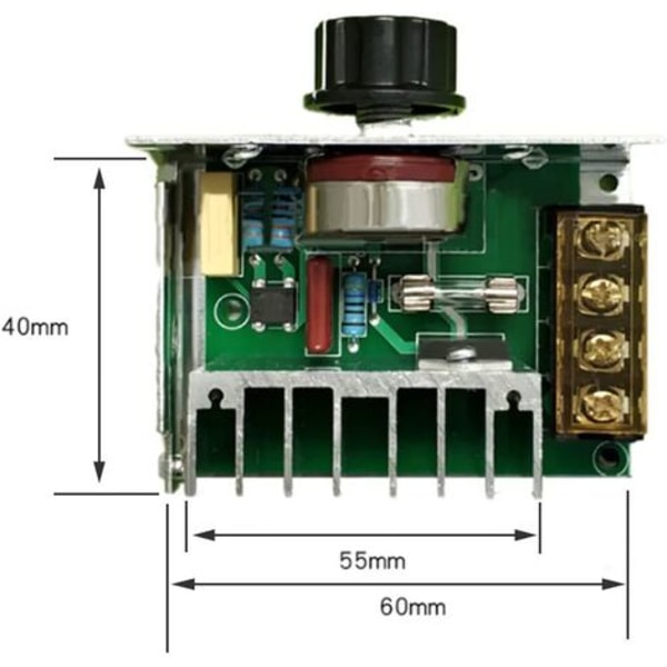 AC 4000W jännitesäädin 220V invertteri sähkömoottorin nopeudensäädin, 220V moottorin nopeudensäädin harjamoottorille