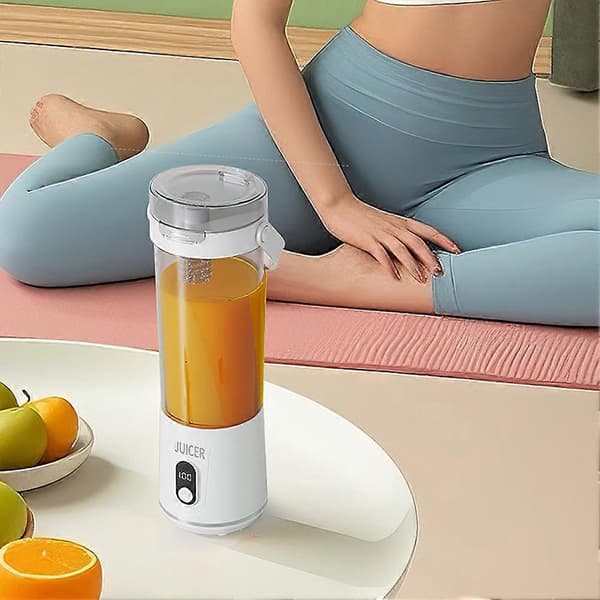 Bærbar blender til shakes med digitalt display – ideel til udendørs brug Grey