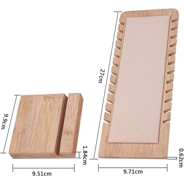 12 slots Halskæde Smykker Display Stand Bord Display Paneler Halskæde Showcase Holder Med Læder Til Halskæde Vedhæng Armbånd