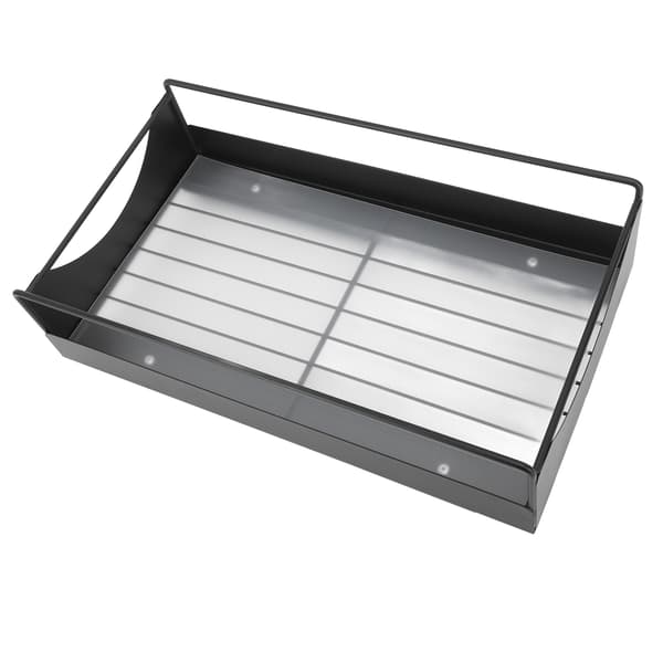 Stål Udtræksbar Skabsarrangør Sort M 227x401x85mm