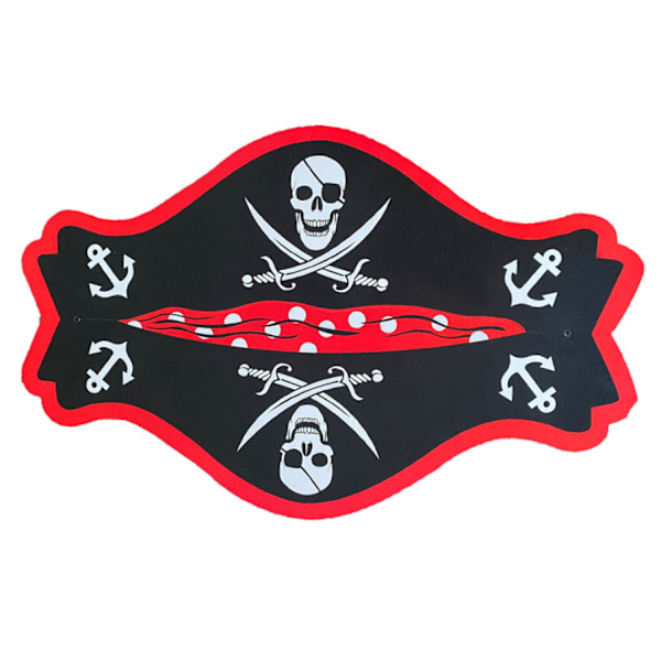 10 stycken Halloween Barn Vuxen Bar Födelsedagsfest Papper Pirattema Fest Toddler Pappers Hatt Piratmössa,
