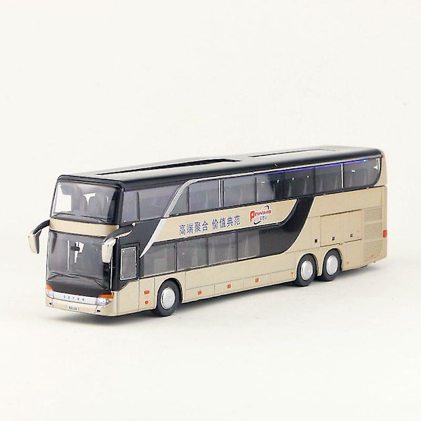 1:32 Skala Setra S 431 Dt Bus Sightseeing Legetøjsbil Porswon Diecast Model Træk tilbage Lyd og lys Uddannelseskollektion Gift Kid