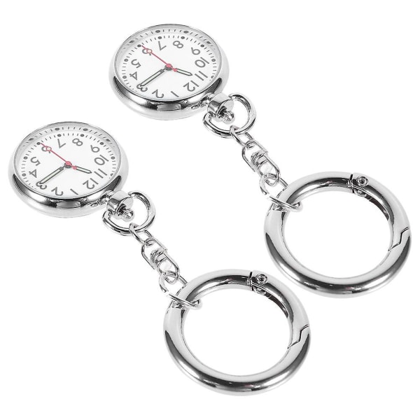 2 stk. Sygeplejerske-rekordure Brysthængende ure Børn Skoleure Moderigtige lommeure (sølv)