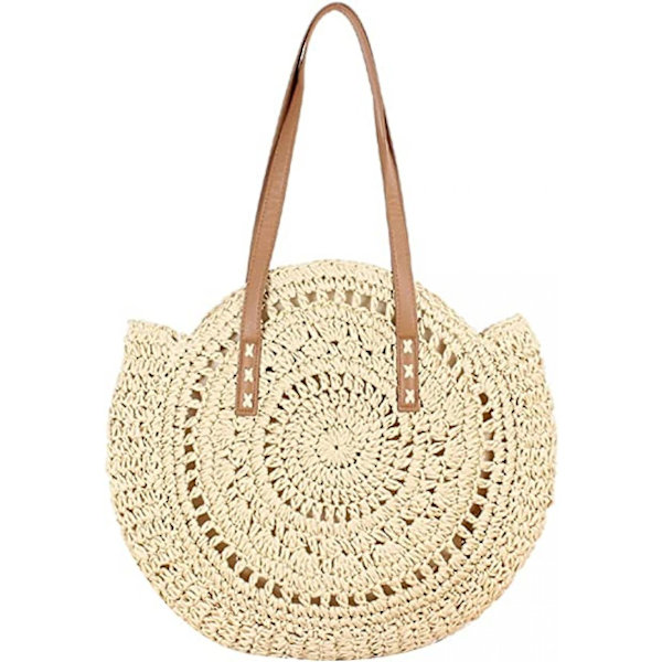 Olkilaukku naisille, suuret olkilaukut kudottu Käsintehty kantolaukku Kesäinen olkilaukku Bohemian Crossbody Bag A916-695 C