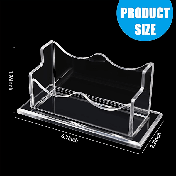 Akryl visitkortholder desktop transparent kort display rack *2,