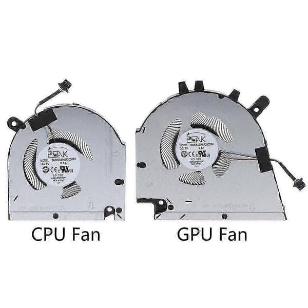 Bærbar PC CPU GPU Radiator DC5V 0.6A 4-pins kjøler for Dell Inspiron 15 Plus 7510, ny 2026 CPU GPU
