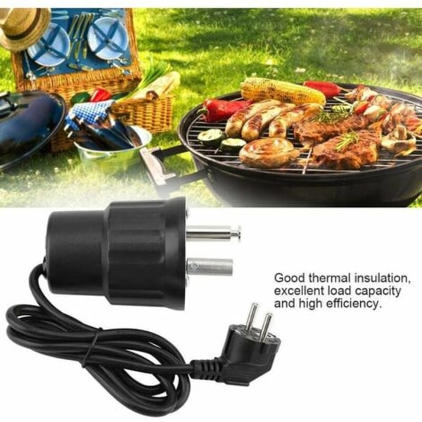 BBQ Rotisserie Motor Elektrisk Motor Camping Aluminium BBQ Rotisserie Kit Nominel belastning 0-24 kg (EU-stik)