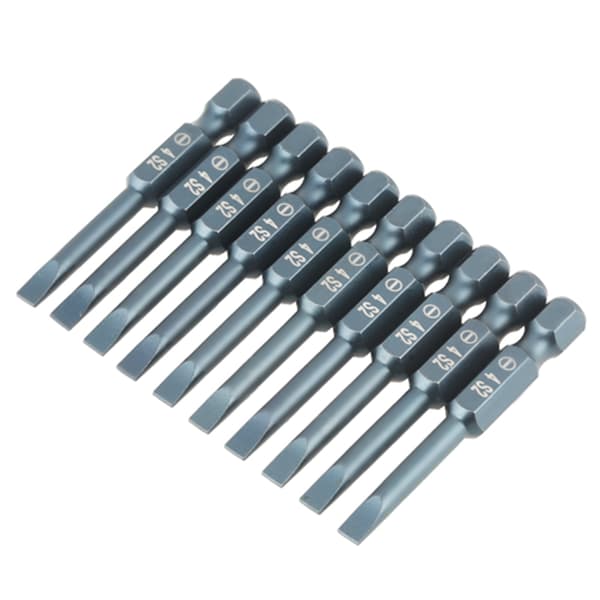 50mm S2 Stål Spårskruvmejsel Bits Set 10 Delar