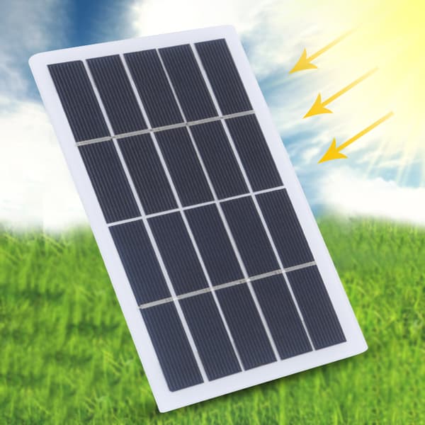 Bærbar 2W 5V Polykrystall Solcellepanel Laminert Plate Solcellekomponent DIY Lader