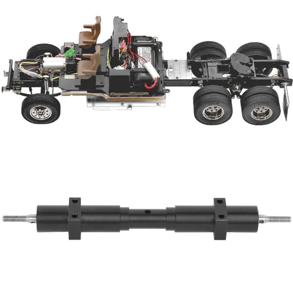RC Metallisk Icke-Driven Bakaxel Tillbehör Passar för Tamiya 1/14 RC Traktor Trailer (120mm)