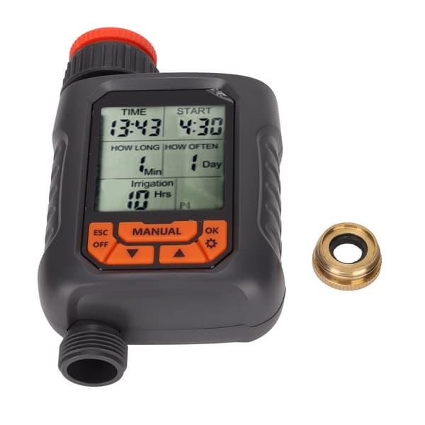 G3 4 Sprinkler Timer IP65 Vattentät Stor LCD Digital Bevattningskontroll Kopparadapter