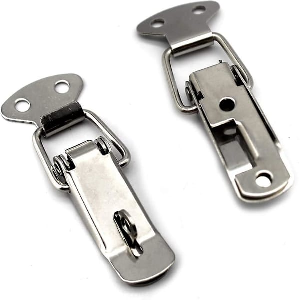 8 delar spak spärr fjäder spärr spärr vipp rostfritt stål för verktyg byrå, låda, skåp och byrå - Silver Hs-009