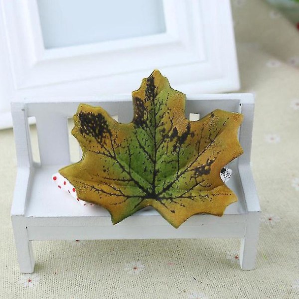 efterår Maple Leaves Halloween Thanksgiving Home Garden Art Decor Green Brown