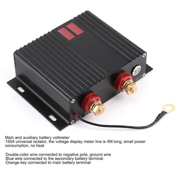 12V 24V 150A Dobbelt Batteri Isolator Strømbeskyttelse med LED Indikator til RV