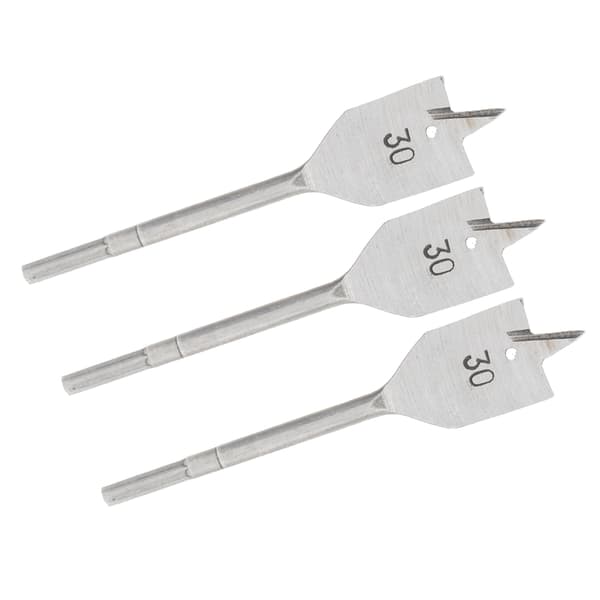 Platt Träborrsats 3 Delar Högkolstål 30 mm
