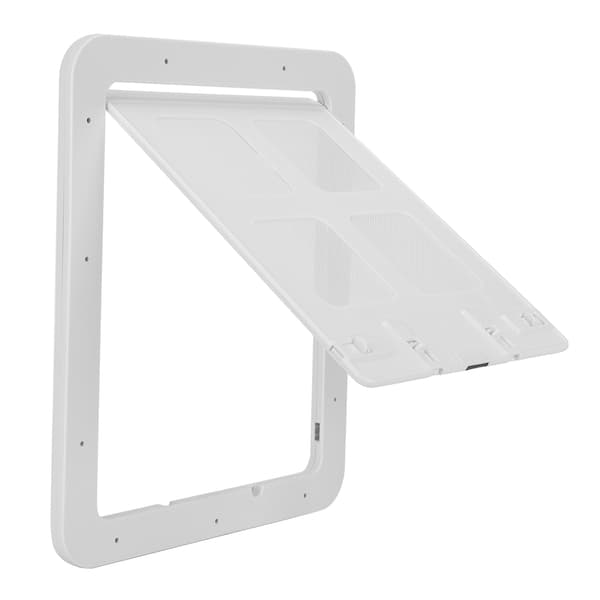Husdjurs Skärmdörr Magnetisk Flik Ventilation Vit Liten