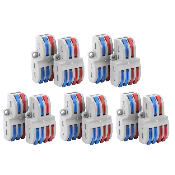 10-pack Kompakta Trådkopplingsplintar Spakmuttrar Terminalblock SPL Snabbkopplingsutrustning SPL-42