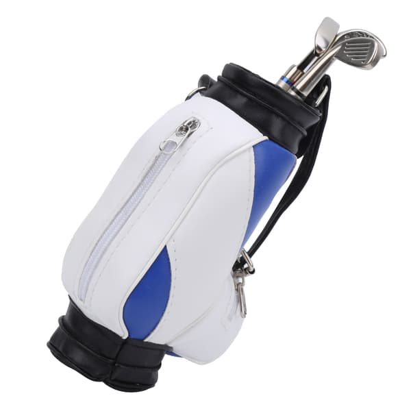 Blå Hvid Desktop Golf Putter Pen Holder Mini Golf Gave til Golfspillere