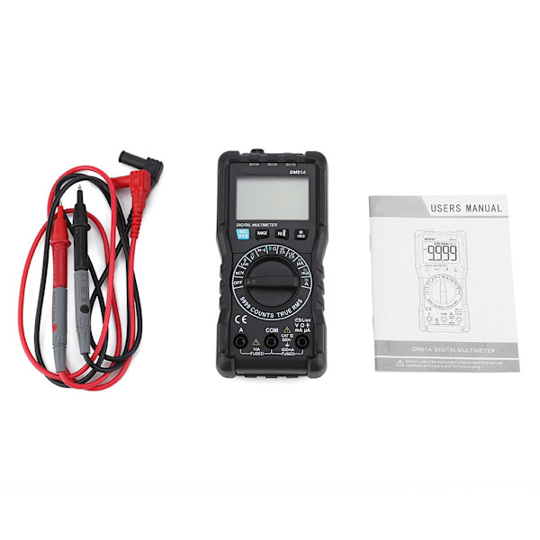 Høy presisjon Mini Digital Multimeter 9999 Tellinger Multi Meter - DM91A
