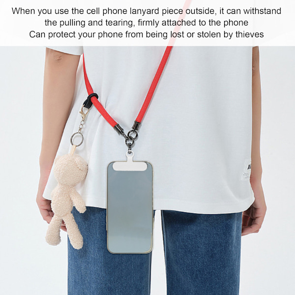 10 kpl Universal Phone Tether Tabs - Liimattomat kaulanauhan paikat useimmille älypuhelimille, valkoinen