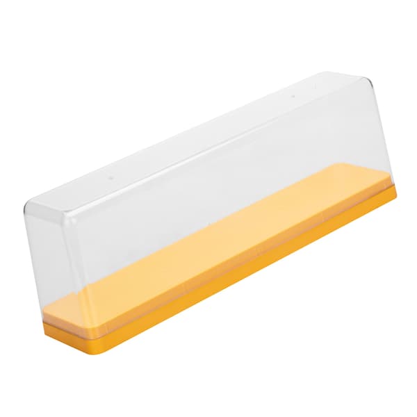 Stapelbar Dammtät Transparent Action Figure Dockskåp Gul