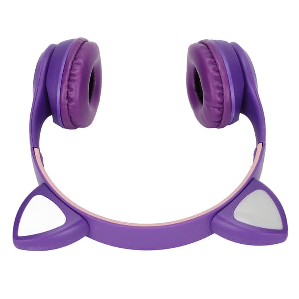 Tecknade Kattöron Bluetooth Headset Stabil Stereo Trådlöst BT Headset för Tjejer