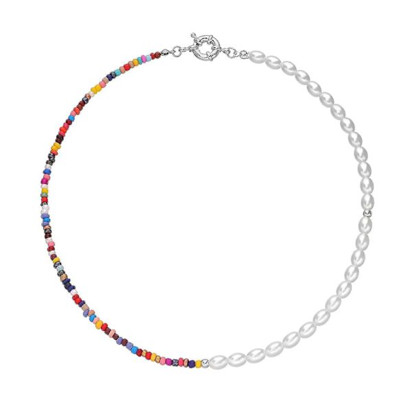 Pearl Choker halskæde til kvinder piger håndlavede farverige beaded Choker smykker