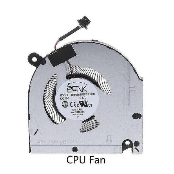 Bærbar PC CPU GPU Radiator DC5V 0.6A 4-pins kjøler for Dell Inspiron 15 Plus 7510, ny 2026 CPU