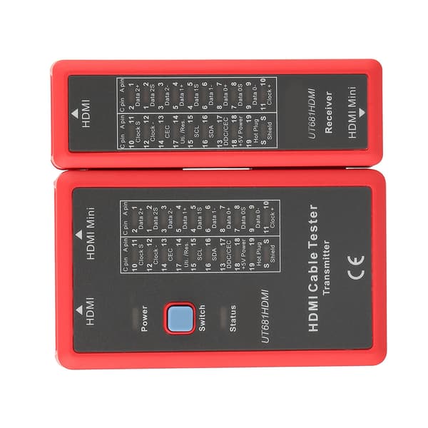 UT681 HDMI Mini HDMI Datakabel Tester - 20 LED-statusindikator