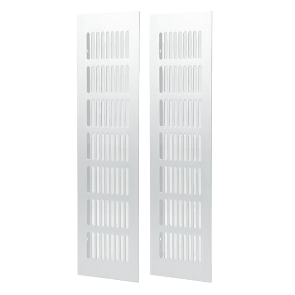 Ventilationsrist Varmeafledning Aluminiumlegering Sølv Rektangulær Ventilationsristdæksel til Skab Autocamper 80x300mm/3.14x11.81in