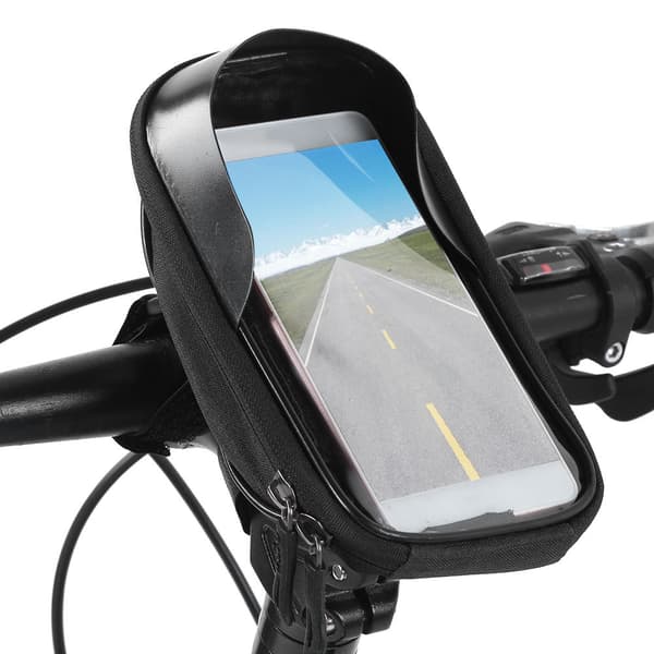 Stor Kapacitet Utomhus Cykel Telefonväska Polyester Rör Främre Balk Förvaring