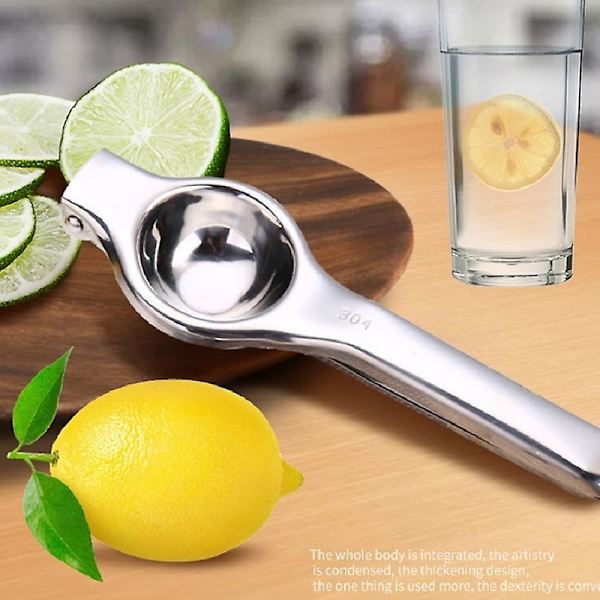 Husholdningskøkkentilbehør Køkkenværktøj Bærbar citronklemme i rustfrit stål citron fortykket manuel juicer Frugtsaftpresser