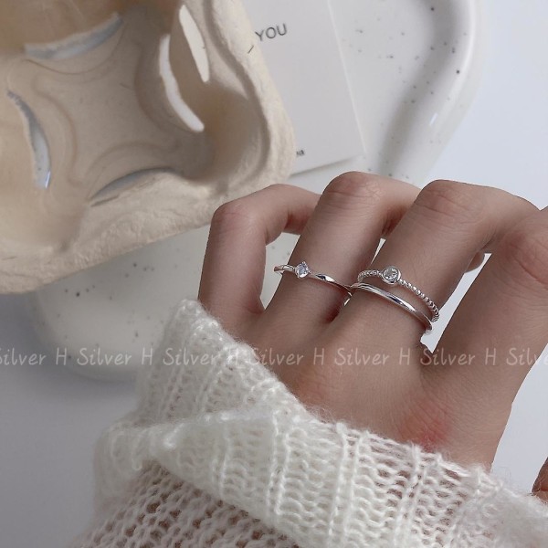 Ringpärlor S925 Silver Modesmycken Ac5307 Single