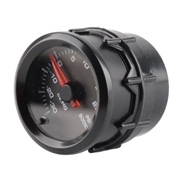 2-i-1 12V Turbo Boost Meter 30 til 30 PSI Trykkmåler Hvitt Lys Universal