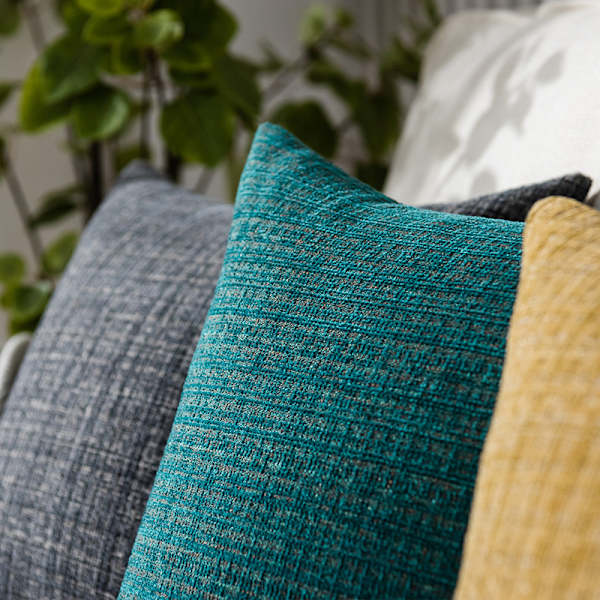 Chenille Stripe Enfärgad Kramande Case Soffa Vardagsrum Kudde Kramande örngott (Vit, 40 * 40cm),