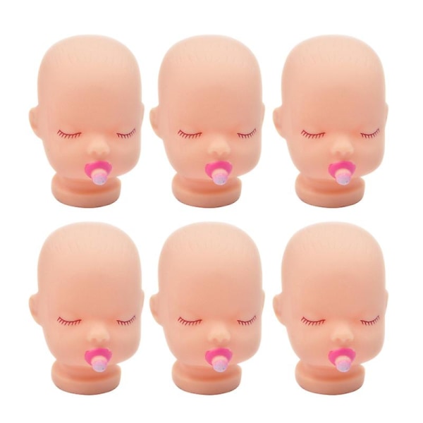 10 kpl Baby Doll Head Decor Vivid Avaimenperä Tarvikkeet Vartaloosat Tee itse askartelut Artist Käsinmaalaus nukke tytöille