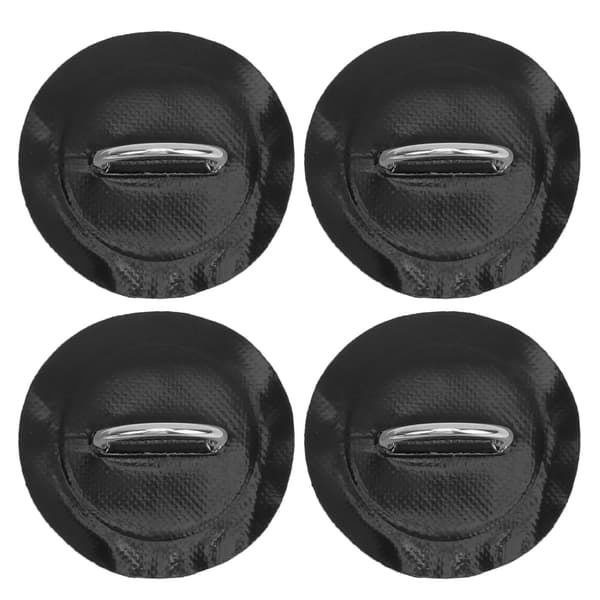 4-pack Uppblåsbar Båt Kajak D-Ring Pad Patch Marin Kraftig Spänne med Elastisk Bungee Snöre Svart Patch