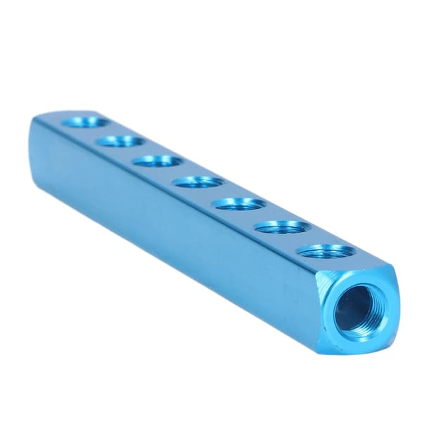 Aluminium Luftdistributionsblock Pneumatisk Grenrörskoppling för Automationsutrustning AL-7