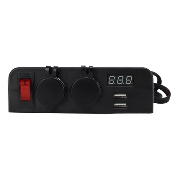 Billader Adapter 2 USB Oplader Digital Display Strømforsyning Batteri Adapter