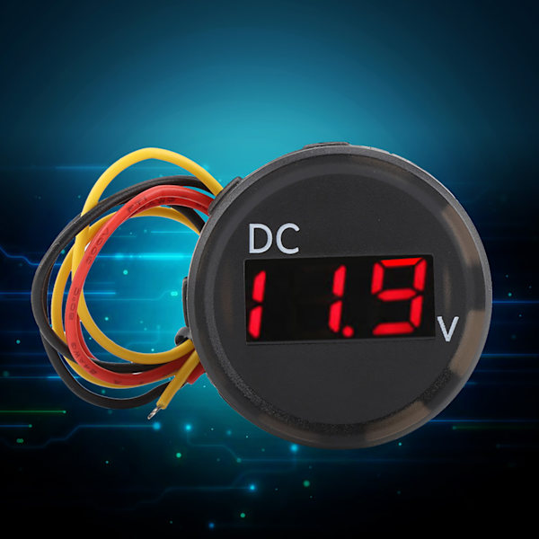DC 100V Digital Voltmeter LED Panel Vanntett Display for Bil Motorsykkel