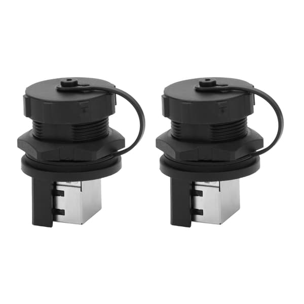 2st RJ45 180 Grader Utomhus Vattentät IP67 Ethernet Adapter