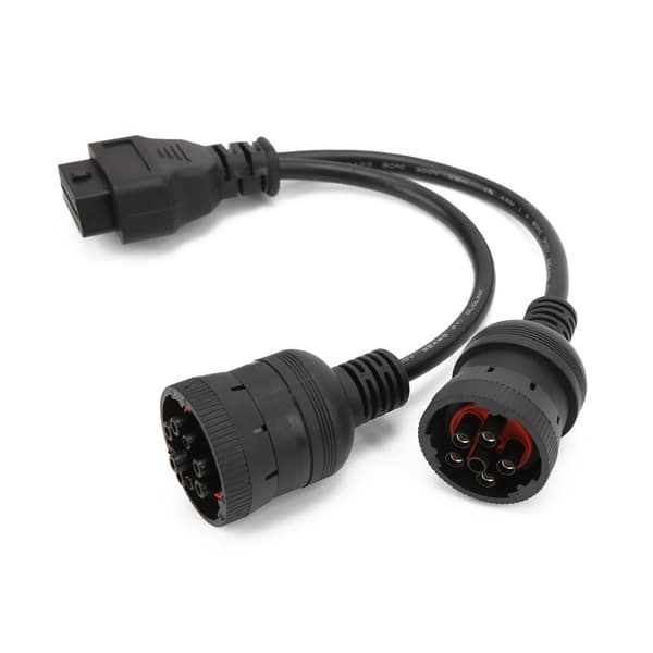 29,5 cm lastbil diagnostisk adapterkabel 16-pin OBD2 til 9+6-pin scannerforbindelse