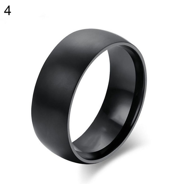 Mænd Cool Titanium Stål 8mm Bred Bryllup Engagement Jubilæum Band Finger Ring Size 11