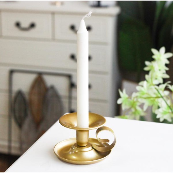 Ljusstake ornament (2 stycken) guld