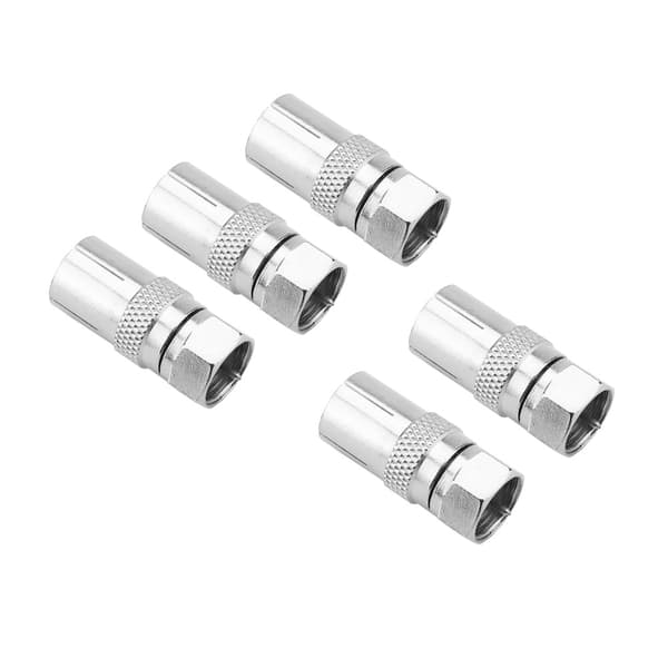 5 stk F-stik han til RF koaksial TV-antenneadapter