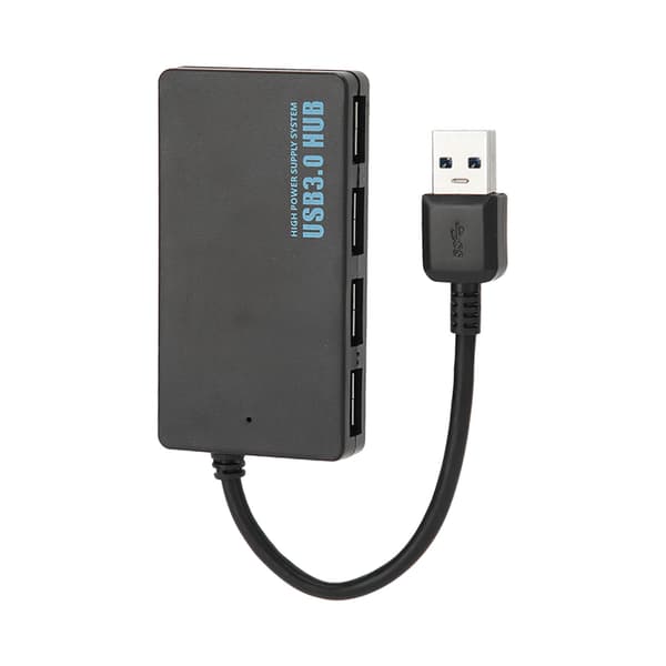 USB 3.0 Hub 4 Porte Varmeafledning 5 Gbps Høj Hastighed Overførsel Docking Station Sort